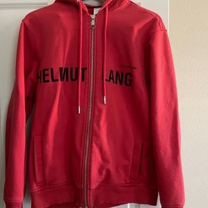 Helmet Lang oversized zip up hoodie M/L